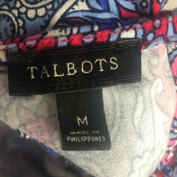 Talbots paisley print short sleeve top - Picture 3 of 3